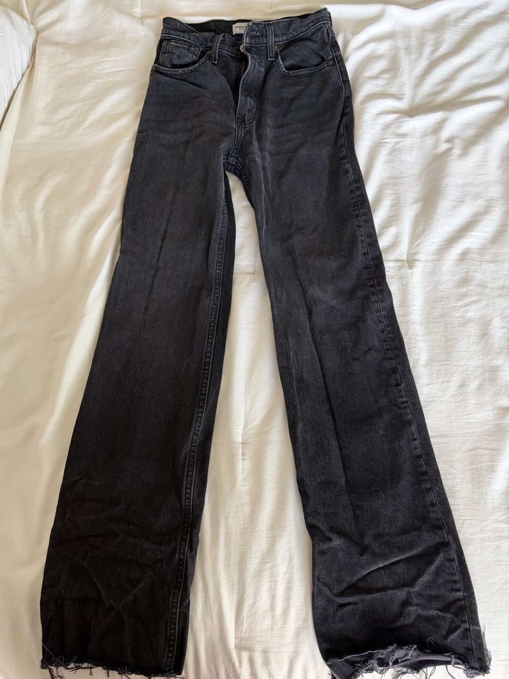 Abercrombie & Fitch Black High-Rise Straight Jeans